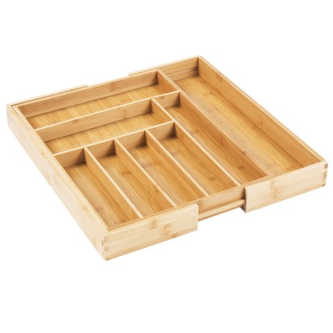 Rozsuwany bambusowy organizer na sztućce GreenBlue, 325-500x430x45mm, GB379 Rozsuwany bambusowy organizer na sztućce GreenBlue, 325-500x430x45mm, GB379
