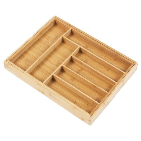 Rozsuwany bambusowy organizer na sztućce GreenBlue, 325-500x430x45mm, GB379 Rozsuwany bambusowy organizer na sztućce GreenBlue, 325-500x430x45mm, GB379