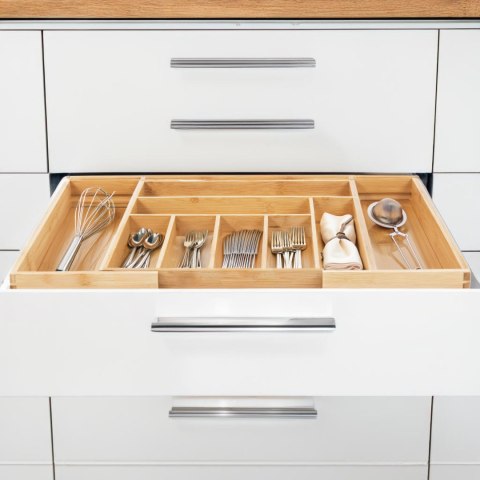 Rozsuwany bambusowy organizer na sztućce GreenBlue, 325-500x430x45mm, GB379 Rozsuwany bambusowy organizer na sztućce GreenBlue, 325-500x430x45mm, GB379