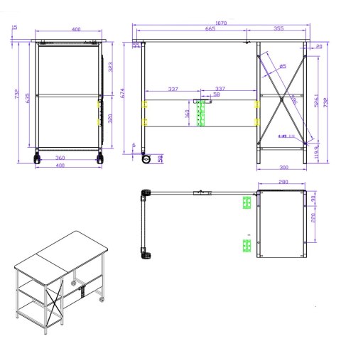 Biurko składane loftowe Maclean, wymiary: 107x45x75cm, max - 150 kg, z blatem, kolor jasny buk, MC-411 W Biurko składane loftowe Maclean, wymiary: 107x45x75cm, max - 150 kg, z blatem, kolor jasny buk, MC-411 W