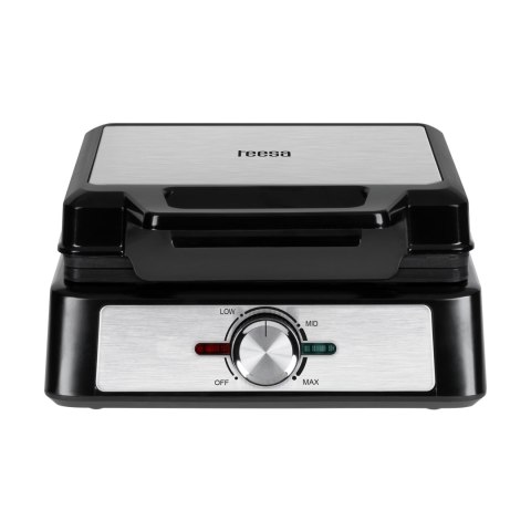 Gofrownica TEESA, 2 gofry, 1600W, inox, regulacja mocy Gofrownica TEESA, 2 gofry, 1600W, inox, regulacja mocy