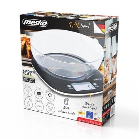 MS 3179 black Waga kuchenna z misą MS 3179 black Waga kuchenna z misą