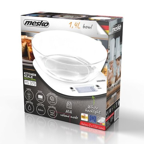 MS 3179 white Waga kuchenna z misą MS 3179 white Waga kuchenna z misą