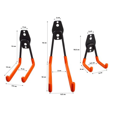 Uchwyt ścienny do garażu Maclean, na opony, narzędzia ogrodnicze, drabinę, węże, rower, max. obciążenie 25kg, MC-444 Uchwyt ścienny do garażu Maclean, na opony, narzędzia ogrodnicze, drabinę, węże, rower, max. obciążenie 25kg, MC-444
