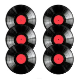 Zestaw podkładek na stół okrągłych 6D - VINYL 