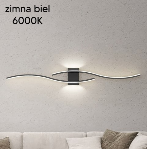 ZD149 Lampa scienna kinkiet czarny 60cm zimny biały ZD149 Lampa scienna kinkiet czarny 60cm zimny biały