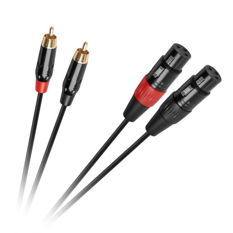 Kabel połączeniowy Cabletech XLR - 2RCA 1m Kabel połączeniowy Cabletech XLR - 2RCA 1m