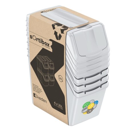 Kosz na śmieci SORTIBOX 4x20L-popiel ISWB20S4-427C Kosz na śmieci SORTIBOX 4x20L-popiel ISWB20S4-427C