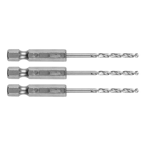 Wiertło do metalu Hex 2.0 mm, 3 szt.