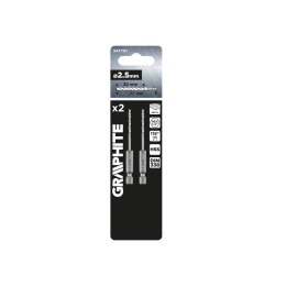 Wiertło do metalu Hex 2.5 mm, 2 szt.