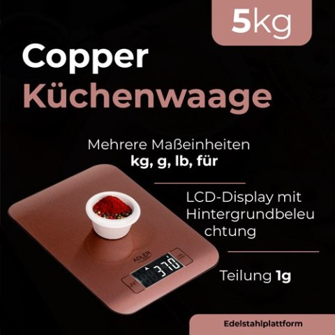 AD 3183 copper Waga kuchenna - 5kg AD 3183 copper Waga kuchenna - 5kg