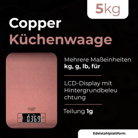 AD 3183 copper Waga kuchenna - 5kg AD 3183 copper Waga kuchenna - 5kg