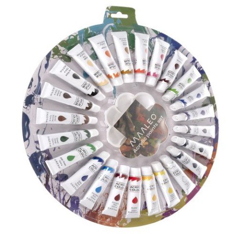 Farby akrylowe 12ml - zestaw 24 szt. Maaleo 24725 Farby akrylowe 12ml - zestaw 24 szt. Maaleo 24725
