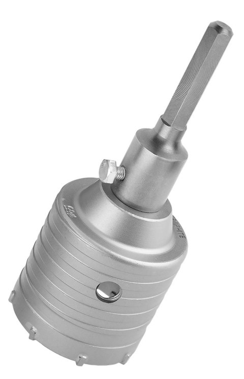Otwornica widiowa 65 mm z adapterem HEX oraz wiertłem pilotującym Otwornica widiowa 65 mm z adapterem HEX oraz wiertłem pilotującym