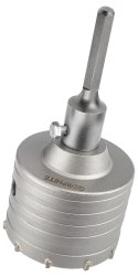 Otwornica widiowa 80 mm z adapterem HEX oraz wiertłem pilotującym