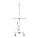 Wózek stand profesjonalny Maclean, mobilne stanowisko komputerowe na kółkach, max 17"-32", max 20kg, MC-793 W