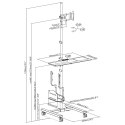 Wózek stand profesjonalny Maclean, mobilne stanowisko komputerowe na kółkach, max 17"-32", max 20kg, MC-793 W