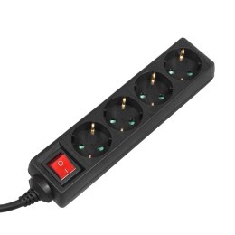 Listwa zasilająca Maclean, przedłużacz, 4 gniazda, wyłącznik, 3500W, 3m, typ niemiecki, MCE196G