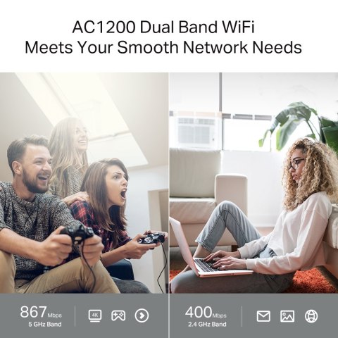 TP-LINK ROUTER AC1200 Archer C64, bezprzewodowy, dwupasmowy, 400/867Mb/s TP-LINK ROUTER AC1200 Archer C64, bezprzewodowy, dwupasmowy, 400/867Mb/s