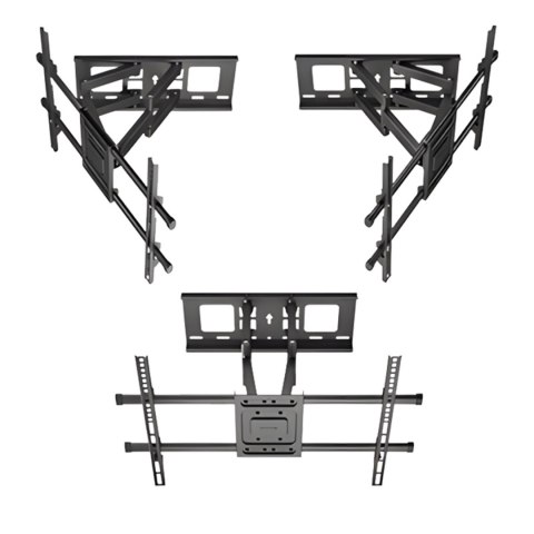 Uchwyt do TV Maclean, max VESA 600x400, 32-85", 60kg, reg.kąta w pionie i poziomie, profil 65-390mm, czarny, MC-789 Uchwyt do TV Maclean, max VESA 600x400, 32-85", 60kg, reg.kąta w pionie i poziomie, profil 65-390mm, czarny, MC-789