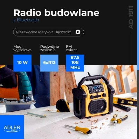 AD 1911 Radio budowlane z bluetooth - ipx 54 AD 1911 Radio budowlane z bluetooth - ipx 54