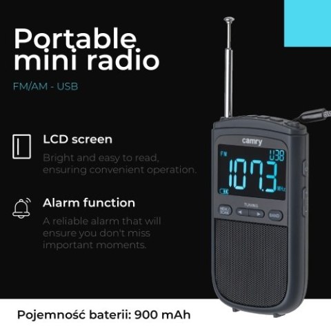 CR 1905 Radio przenośne fm/am - usb - mini radio CR 1905 Radio przenośne fm/am - usb - mini radio