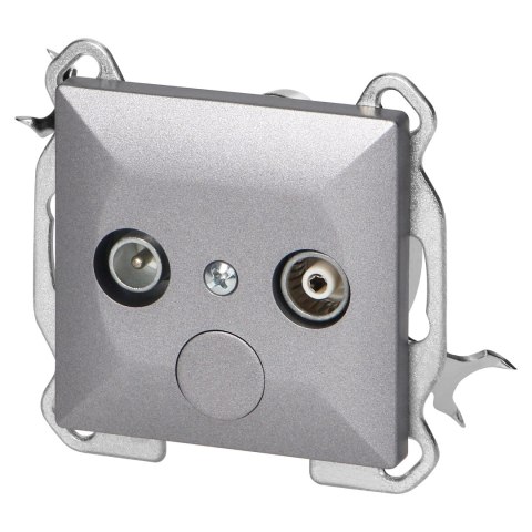Gniazdo abonenckie "RTV" Pearl, 1,5dbt, GAP-P/K, antracyt Gniazdo abonenckie "RTV" Pearl, 1,5dbt, GAP-P/K, antracyt