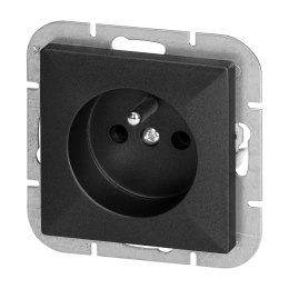 Gniazdo pojedyncze p/t 2P+Z Pearl, 16A, 250V, PT-16P, czarny