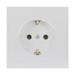 Gniazdo pojedyncze p/t 2P+Z, Schuko Luna, 16A, 250V, PT-17L, biały