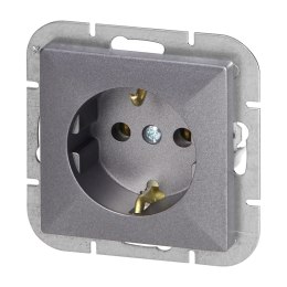 Gniazdo pojedyncze p/t 2P+Z Schuko Pearl, 16A, 250V, PT-17P, antracyt