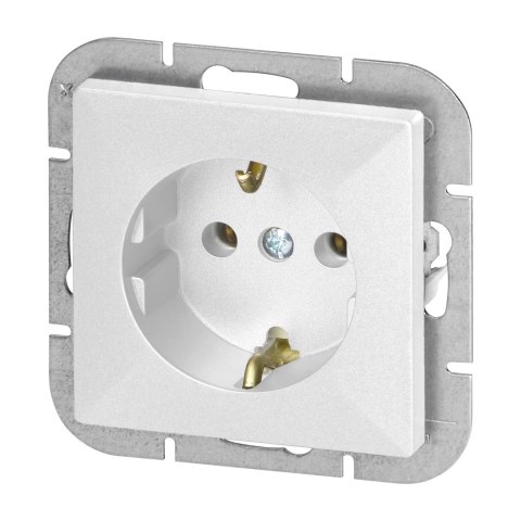 Gniazdo pojedyncze p/t 2P+Z Schuko Pearl, 16A, 250V, PT-17P, biały Gniazdo pojedyncze p/t 2P+Z Schuko Pearl, 16A, 250V, PT-17P, biały