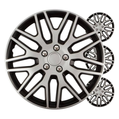 Kołpaki samochodowe 4szt. komplet dakar czarno srebrne 17" cali color box Kołpaki samochodowe 4szt. komplet dakar czarno srebrne 17" cali color box