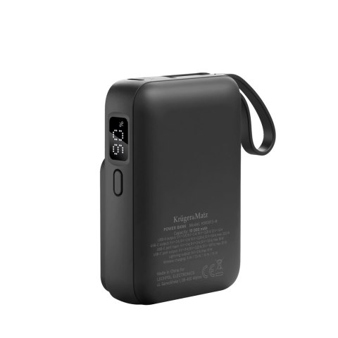 POWERBANK indukcyjny Kruger&Matz 10000 mAh Mag Safe z kablem czarny POWERBANK indukcyjny Kruger&Matz 10000 mAh Mag Safe z kablem czarny
