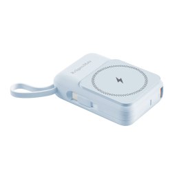 POWERBANK indukcyjny Kruger&Matz 10000 mAh Mag Safe z kablem niebieski