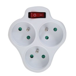 ELK304W Esperanza rozgałęźnik elektr. 3 gn. wł. biały