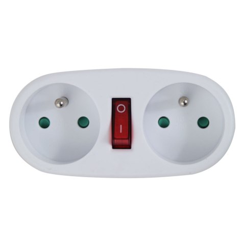 ELK306W Esperanza rozgałęźnik elektr. 2 gn. wł. biały ELK306W Esperanza rozgałęźnik elektr. 2 gn. wł. biały
