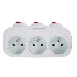 ELK307W Esperanza rozgałęźnik elektr. 3 gn. wł. biały
