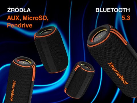 Głośniki TRACER XtremeBeat Lite TWS BT RGB BLACK Głośniki TRACER XtremeBeat Lite TWS BT RGB BLACK