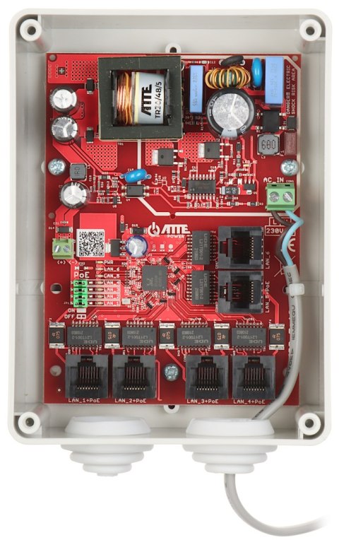 SWITCH POE IPB-5-10A-S4 5-PORTOWY ATTE SWITCH POE IPB-5-10A-S4 5-PORTOWY ATTE