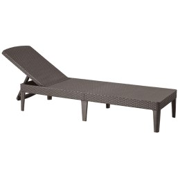 Leżak ogrodowy regulowany Jaipur Sun Lounger brązowy