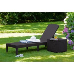 Leżak ogrodowy regulowany Jaipur Sun Lounger brązowy