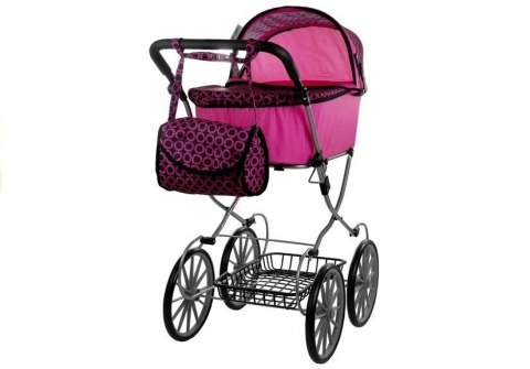 Wózek dla lalek Alice Retro, Duży, Głęboki, Torba Wózek dla lalek Alice Retro, Duży, Głęboki, Torba