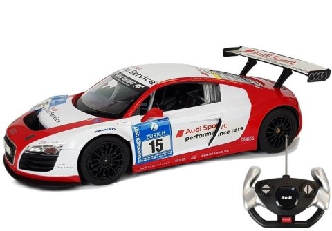 Auto R/C Audi R8 LMS Rastar 1:14 Biało-Czerwone Auto R/C Audi R8 LMS Rastar 1:14 Biało-Czerwone