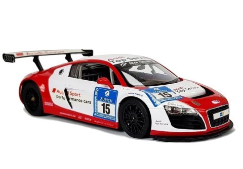 Auto R/C Audi R8 LMS Rastar 1:14 Biało-Czerwone Auto R/C Audi R8 LMS Rastar 1:14 Biało-Czerwone