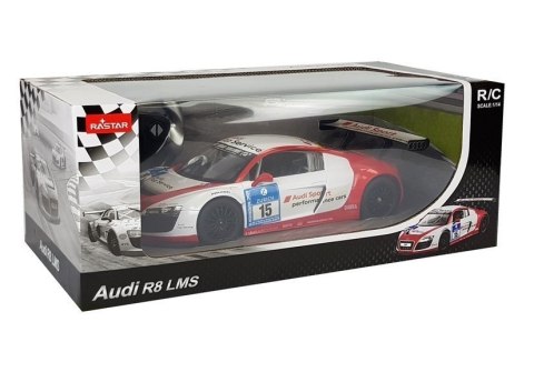 Auto R/C Audi R8 LMS Rastar 1:14 Biało-Czerwone Auto R/C Audi R8 LMS Rastar 1:14 Biało-Czerwone