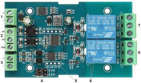 MODUŁ PRZEKAŹNIKOWY 2R-D7 Modbus RTU