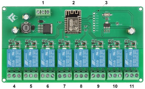 MODUŁ PRZEKAŹNIKOWY ESP12-8R-D8 Wi-Fi
