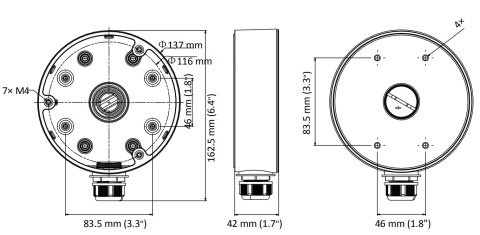 UCHWYT KAMERY DS-1280ZJ-PT6 Hikvision UCHWYT KAMERY DS-1280ZJ-PT6 Hikvision
