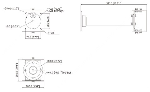 UCHWYT KAMERY PFB129W DAHUA UCHWYT KAMERY PFB129W DAHUA