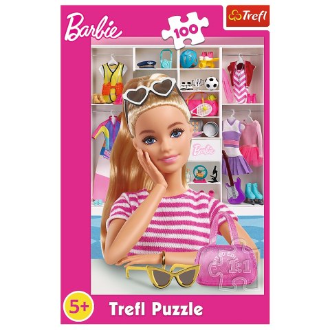 Puzzle - 100 - Poznaj Barbie - Mattel, BarbieTrefl 16458 Puzzle - 100 - Poznaj Barbie - Mattel, BarbieTrefl 16458